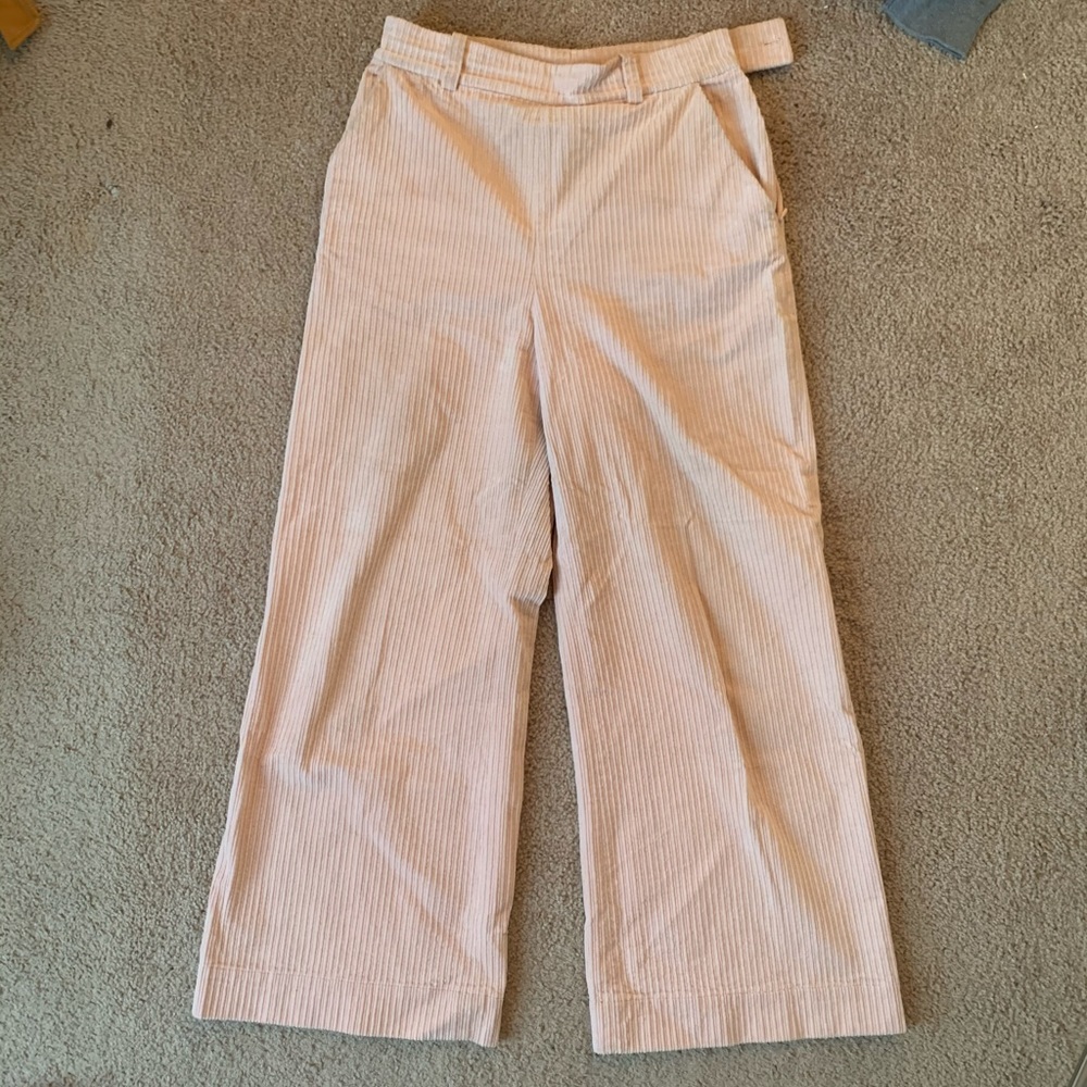 & other stories thick pink flare corduroy pants
